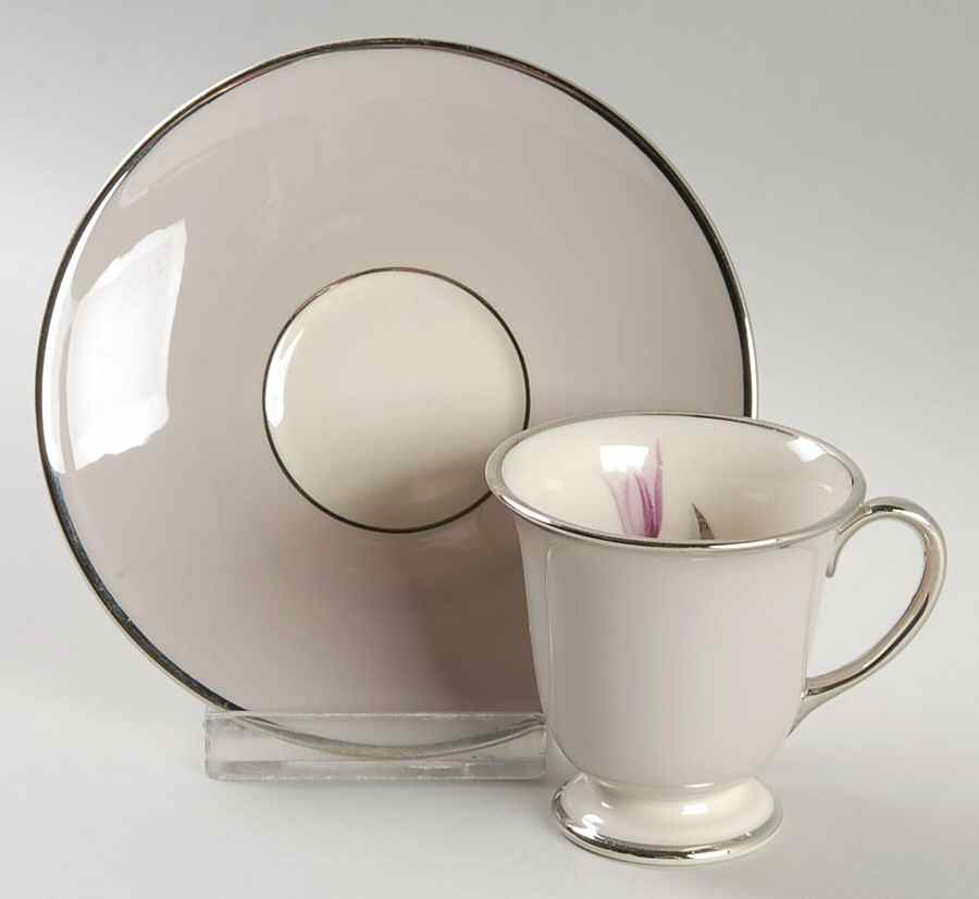 Claremont Footed Demitasse Cup & Saucer Set by Franciscan-1