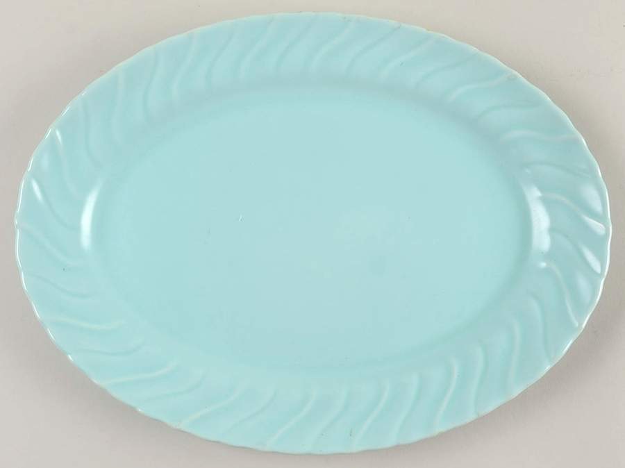 Coronado Aqua Matte 11" Oval Serving Platter by Franciscan-1