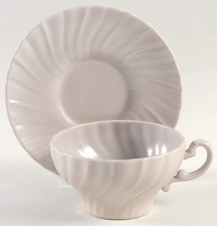 Coronado Gray (Matte) Flat Cup & Saucer Set by Franciscan-1