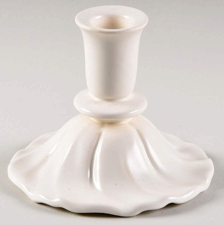 Coronado Off White (Glossy) Single Light Candlestick by Franciscan-1