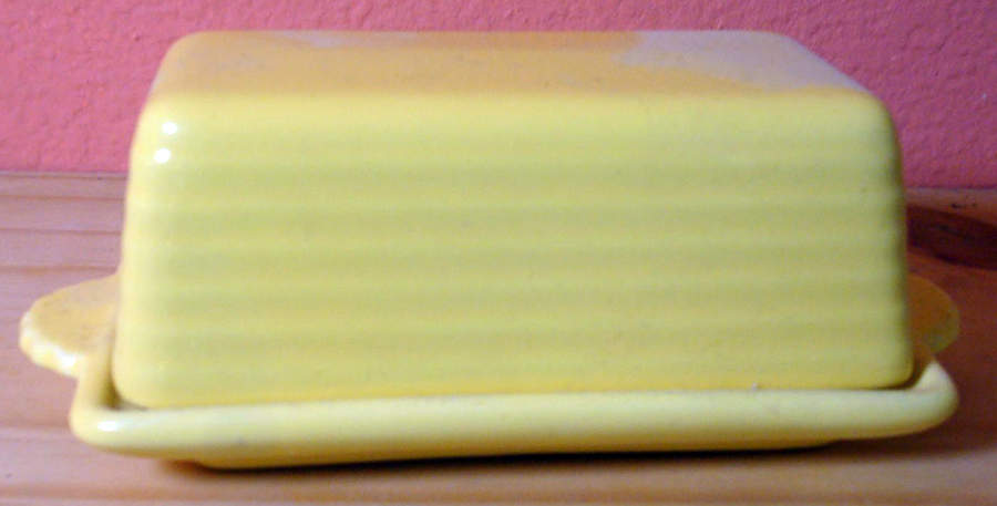 Coronado Yellow Matte 1/4 Lb Covered Butter by Franciscan-1
