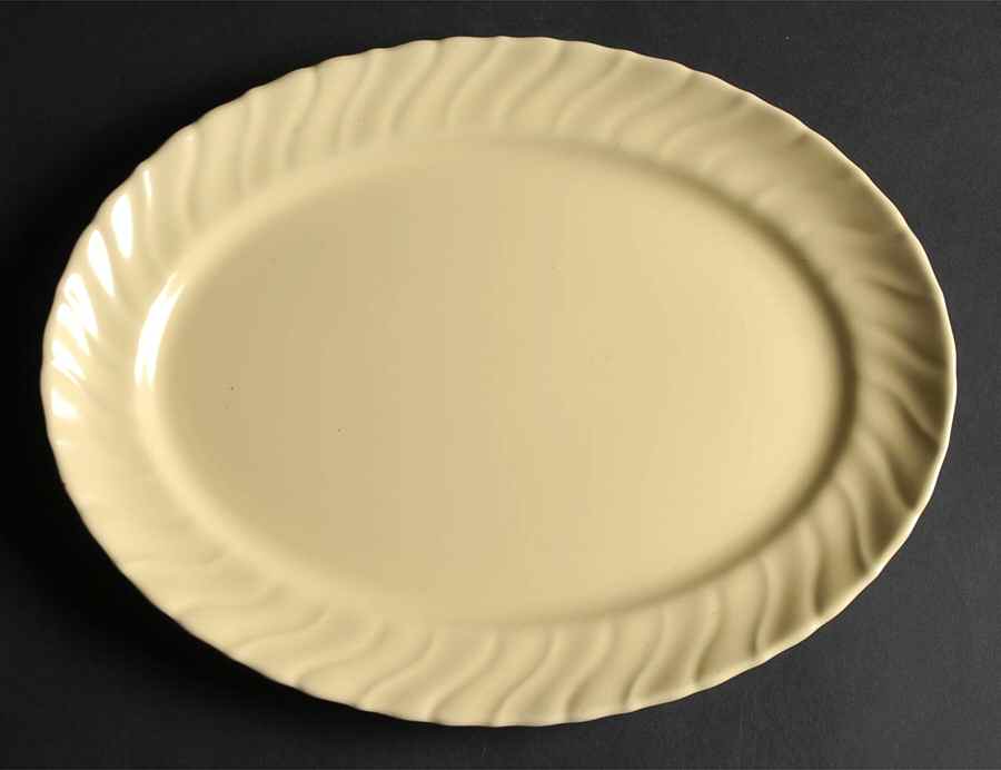 Coronado Yellow Matte 13" Oval Serving Platter by Franciscan-1