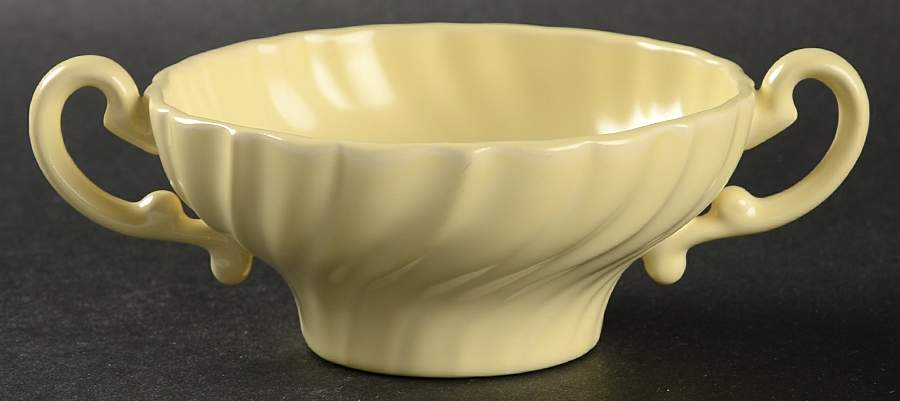 Coronado Yellow Matte Flat Cream Soup Bowl by Franciscan-1