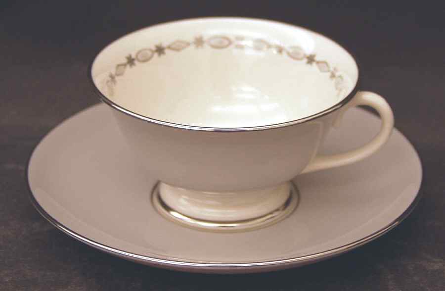 Crown Jewel Footed Cup & Saucer Set by Franciscan-1