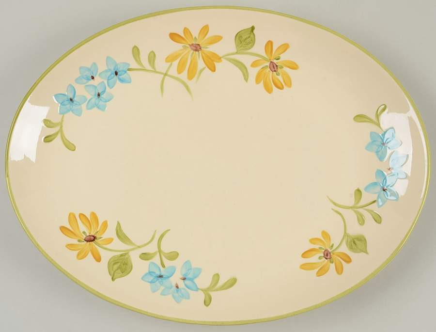 Daisy 13" Oval Serving Platter by Franciscan-1