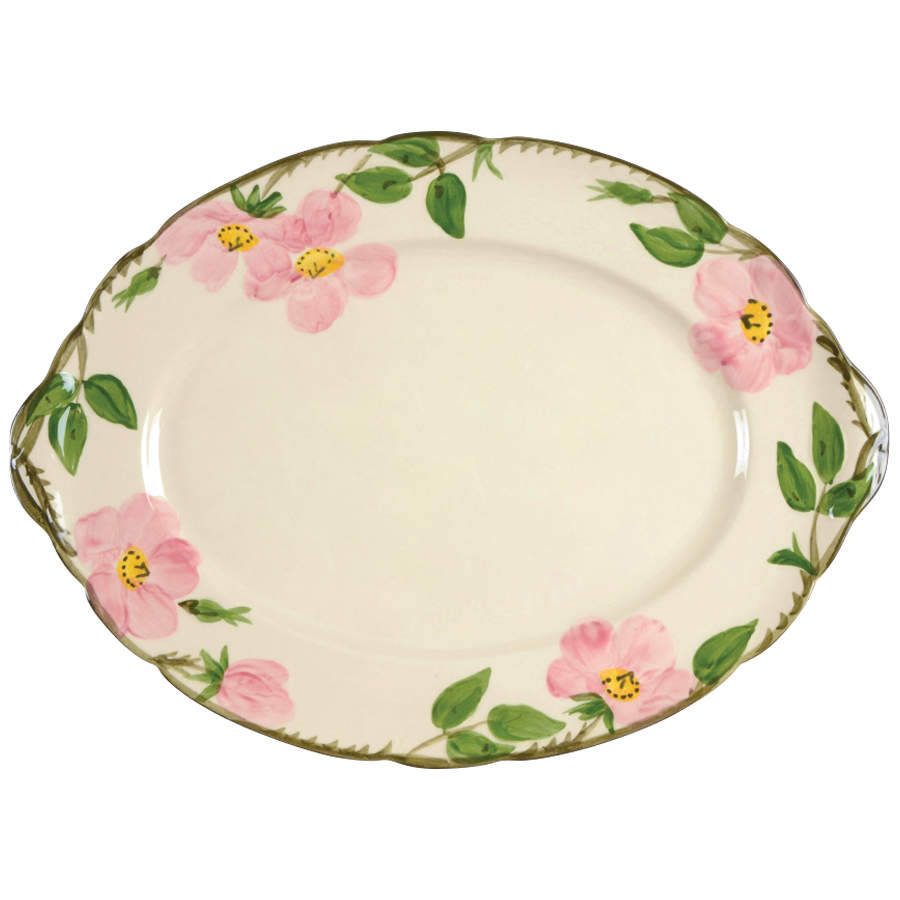 Desert Rose (USA Backstamp) 14" Oval Serving Platter by Franciscan-1
