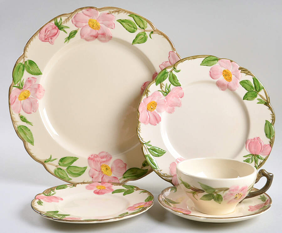Desert Rose (USA Backstamp) 40 Piece Estate Set by Franciscan-1
