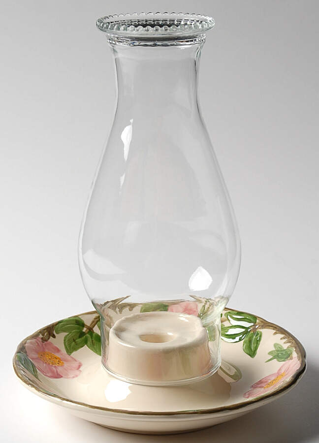 Desert Rose (USA Backstamp) Hurricane Lamp & Globe by Franciscan-1