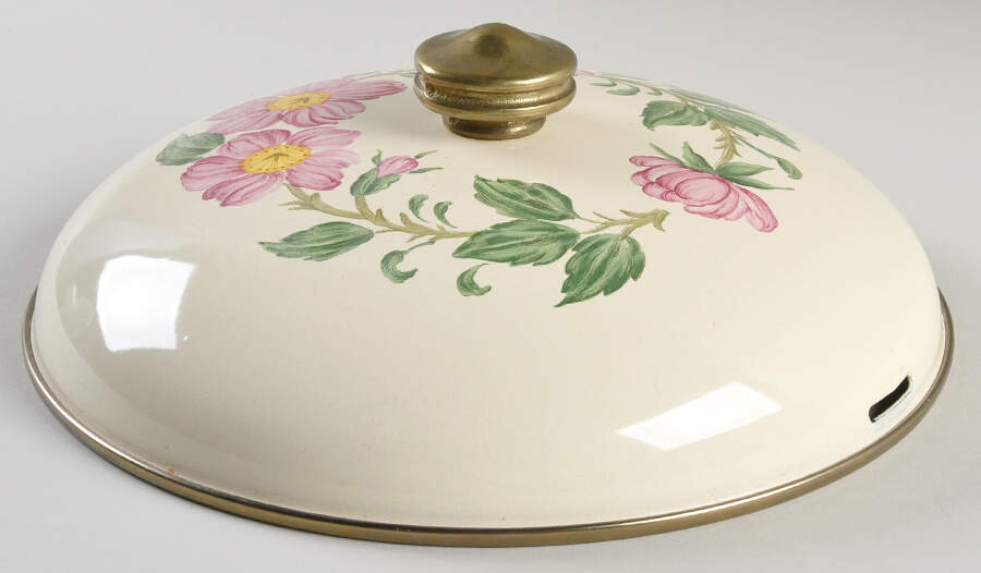 Desert Rose (USA Backstamp) 4 Qt Metal Covered Casserole Lid by Franciscan-1