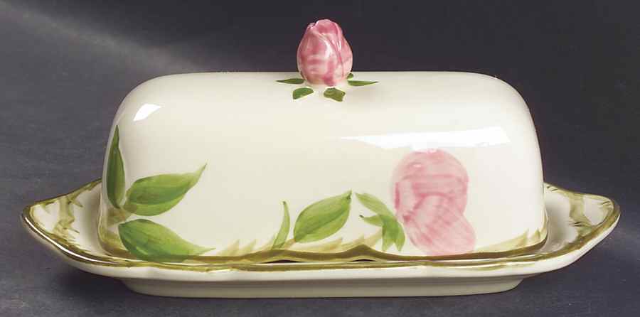 Desert Rose (USA Backstamp) 1/4 Lb Covered Butter Finial Top by Franciscan-1
