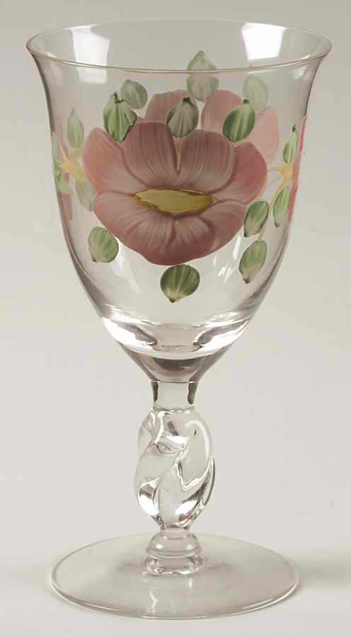 Desert Rose (USA Backstamp) Imperial Twist Claret Glassware by Franciscan-1