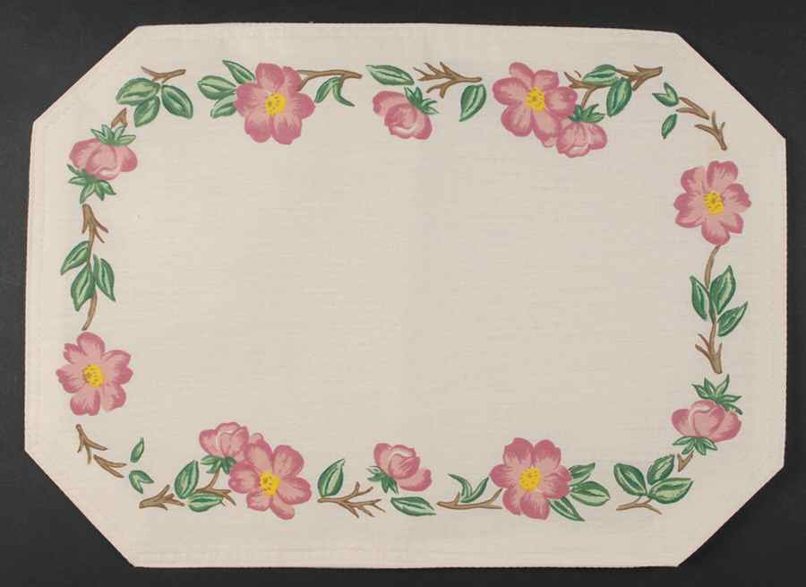 Desert Rose (USA Backstamp) Cloth Placemat by Franciscan-1