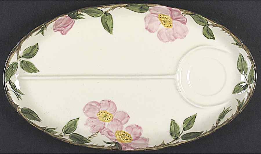 Desert Rose (USA Backstamp) Oval Snack Tray by Franciscan-1