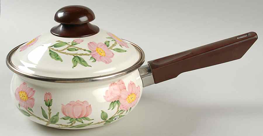 Desert Rose (USA Backstamp) 1 Qt Metal Covered Saucepan by Franciscan-1
