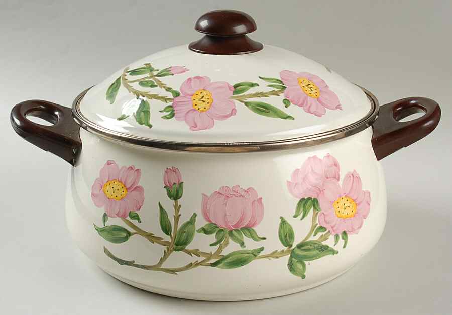 Desert Rose (USA Backstamp) 4 Quart Metal Covered Casserole by Franciscan-1