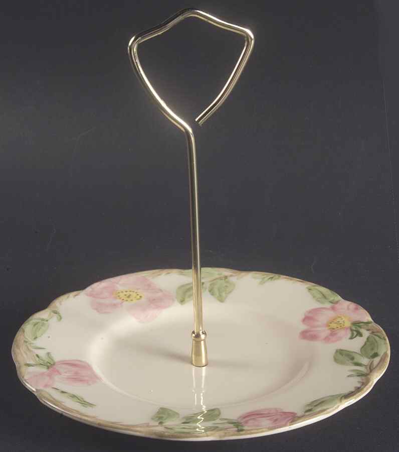 Desert Rose (USA Backstamp) Round Serving Plate with Handle (BBr) by Franciscan-1