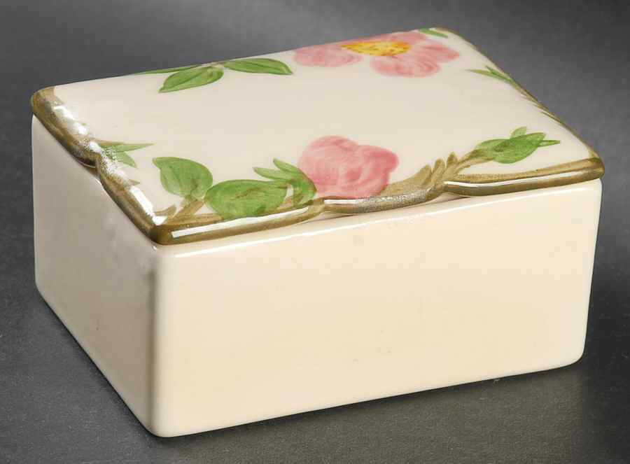 Desert Rose (USA Backstamp) Cigarette Box & Lid by Franciscan-1