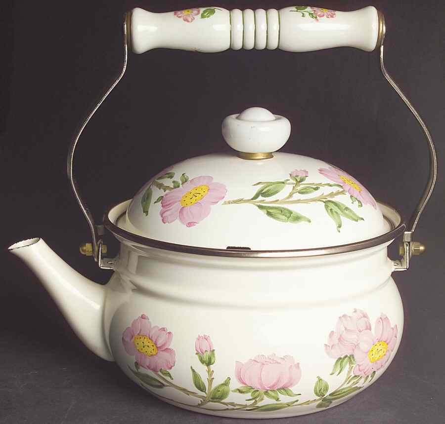 Desert Rose (USA Backstamp) Metal Kettle & Lid by Franciscan-1