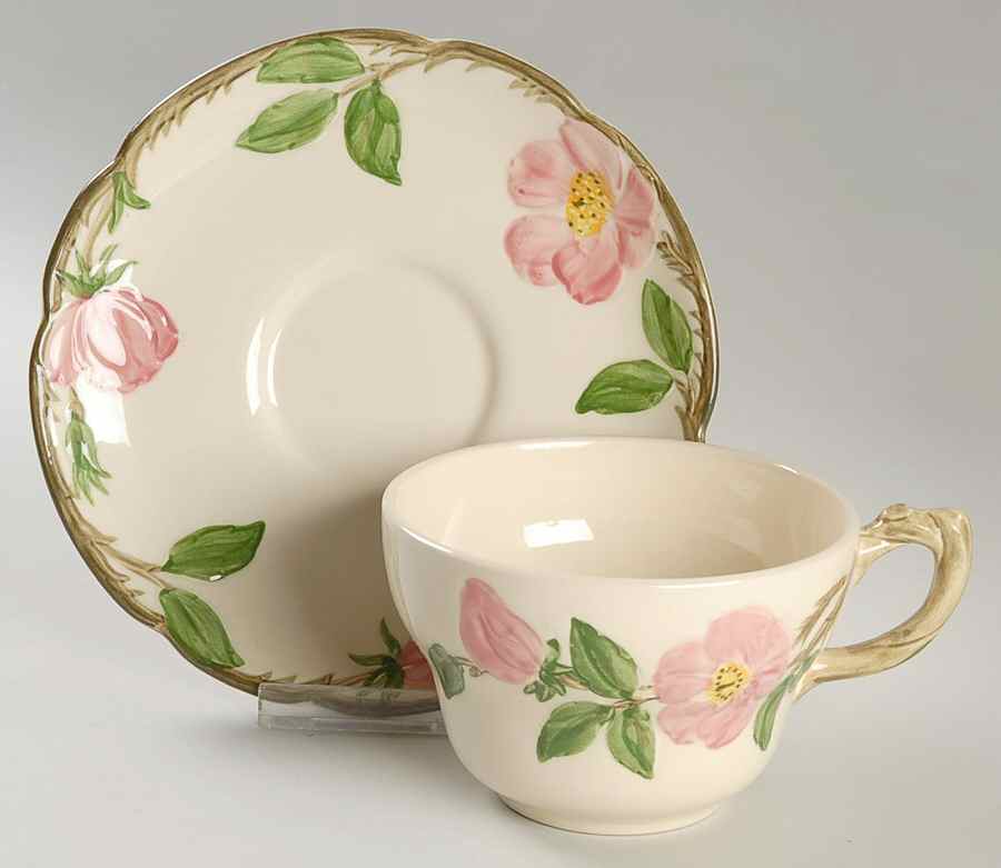 Desert Rose (USA Backstamp) Oversized Cup & Saucer Set by Franciscan-1