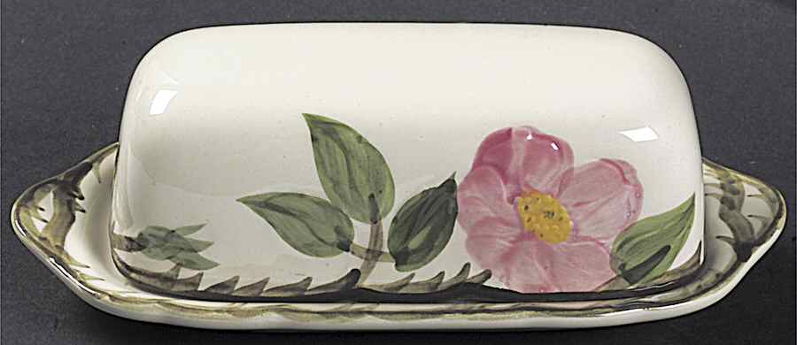 Desert Rose (USA Backstamp) 1/4 Lb Covered Butter No Finial on Lid by Franciscan-1