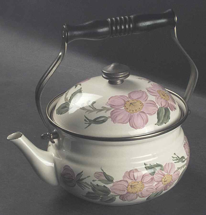 Desert Rose (USA Backstamp) Metal Kettle & Lid by Franciscan-1
