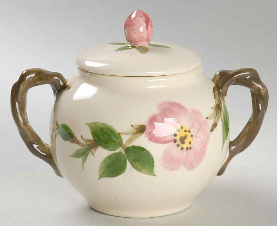 Desert Rose (USA Backstamp) Sugar Bowl & Lid by Franciscan-1