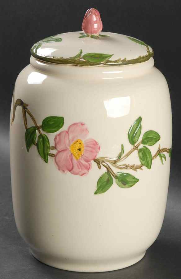 Desert Rose (USA Backstamp) Cookie Jar & Lid by Franciscan-1