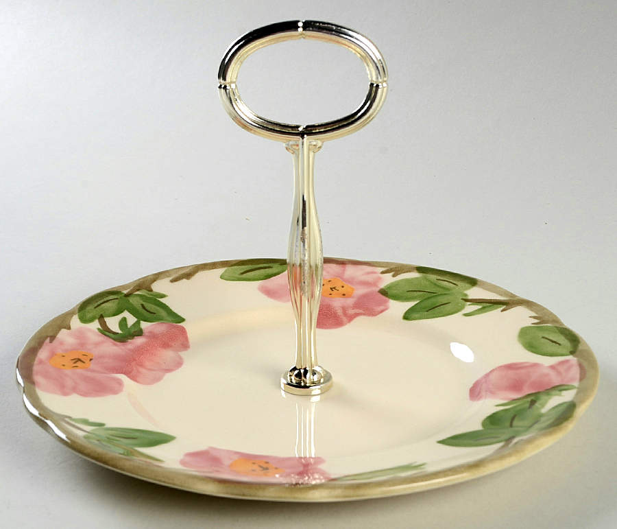Desert Rose (England and Portugal Backstamp) Round Serving Plate with Handle (SP) by Franciscan-1
