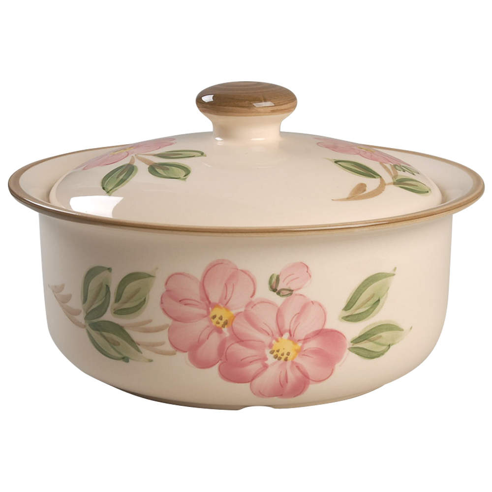 Desert Rose (England and Portugal Backstamp) 2 Qt Round Covered Casserole by Franciscan-1
