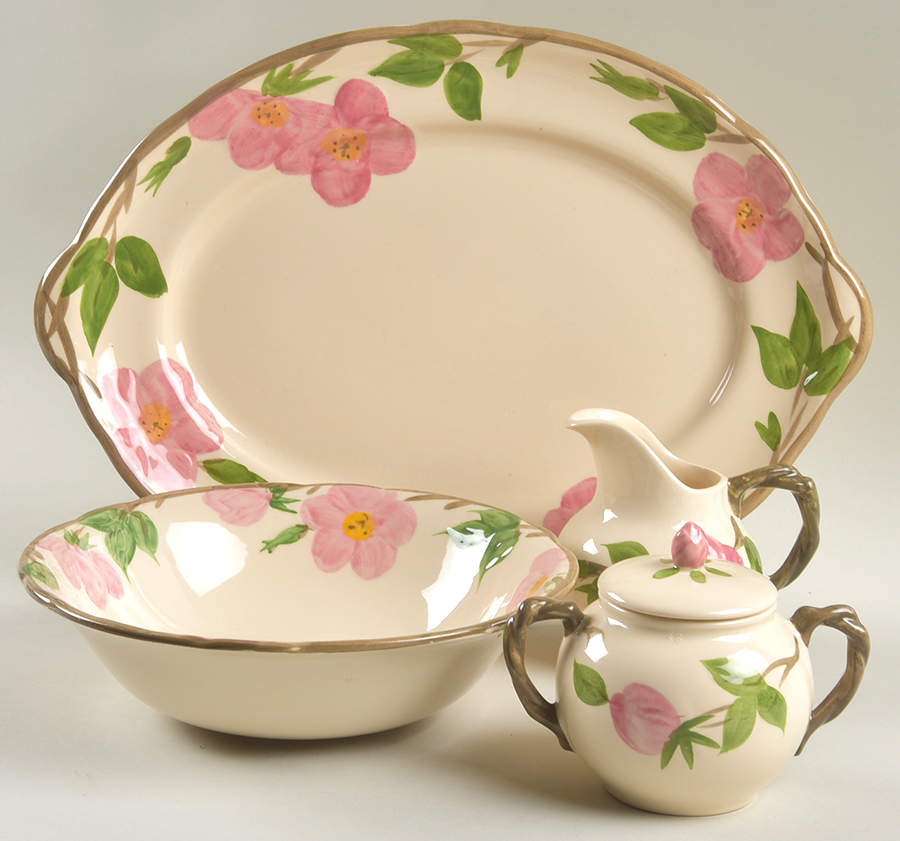 Desert Rose (England and Portugal Backstamp) 5 Piece Hostess Set by Franciscan-1