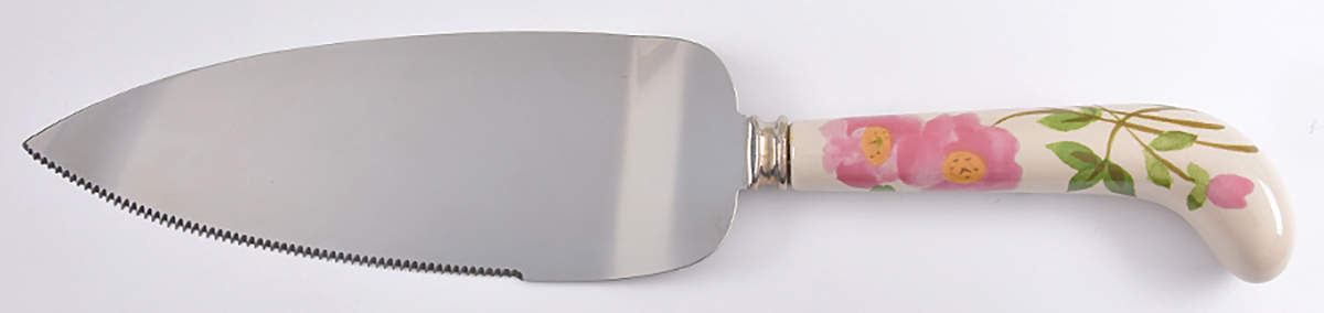 Desert Rose (England and Portugal Backstamp) Pie & Cake Server with Stainless Blade by Franciscan-1