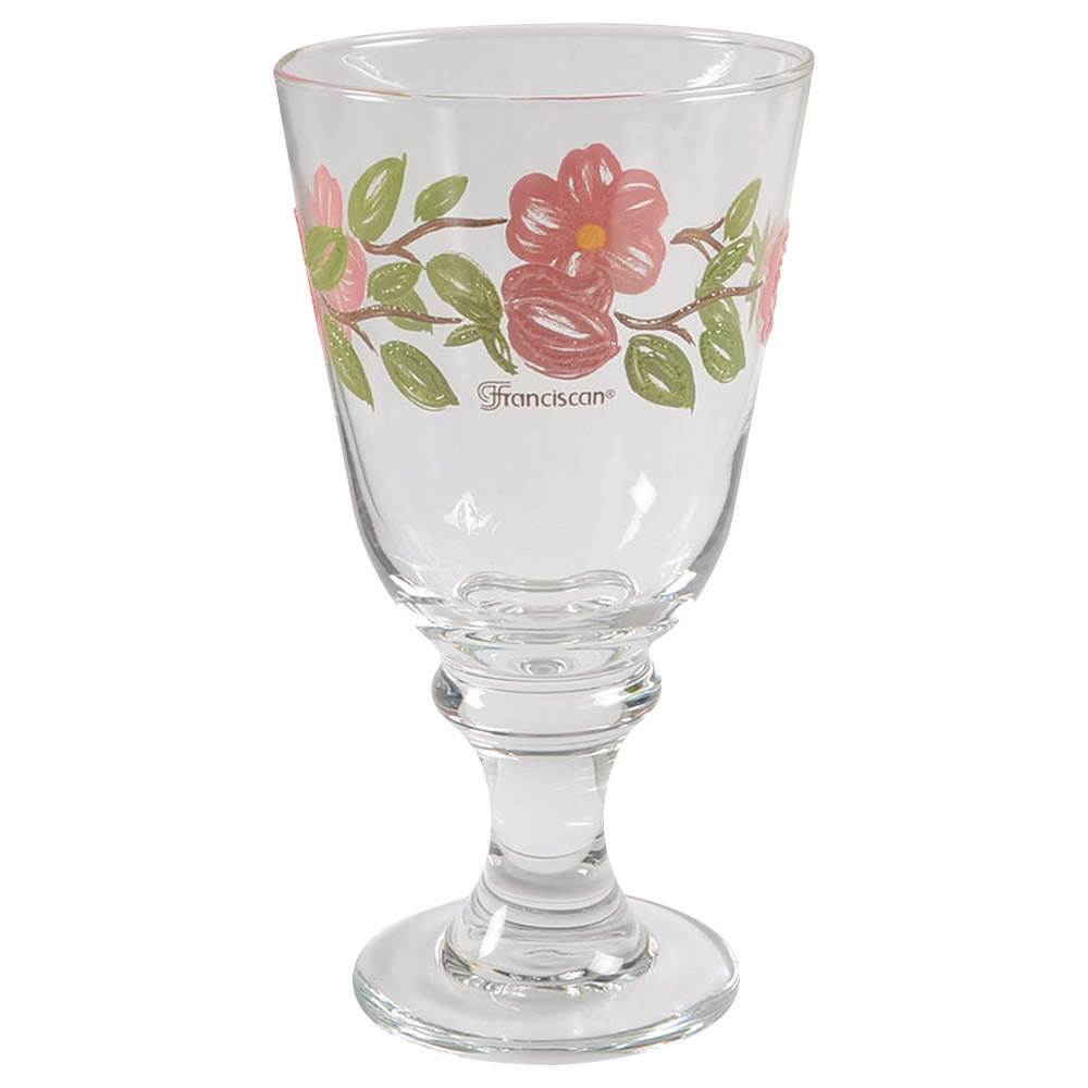Desert Rose (England and Portugal Backstamp) 13 Oz New Shape Glassware Goblet by Franciscan-1