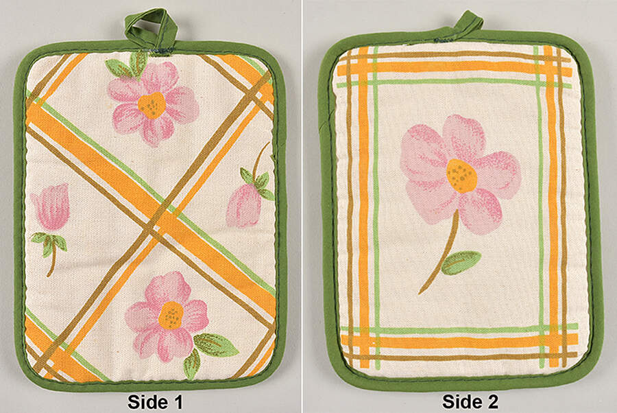 Desert Rose (England and Portugal Backstamp) Cloth Potholder by Franciscan-1