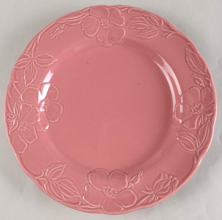Desert Rose (England and Portugal Backstamp) Sculpted Dinner Plate by Franciscan-1