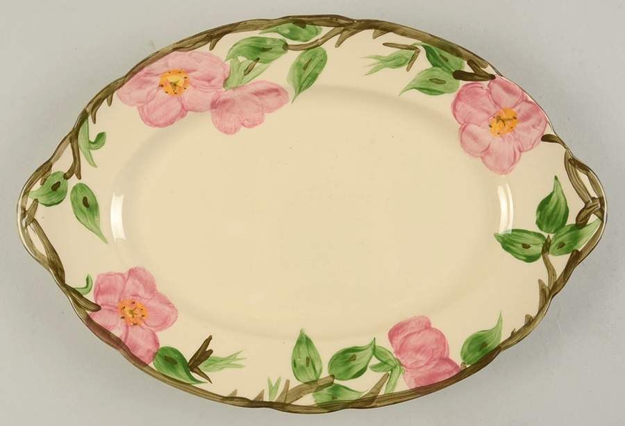 Desert Rose (England and Portugal Backstamp) 12" Oval Serving Platter by Franciscan-1