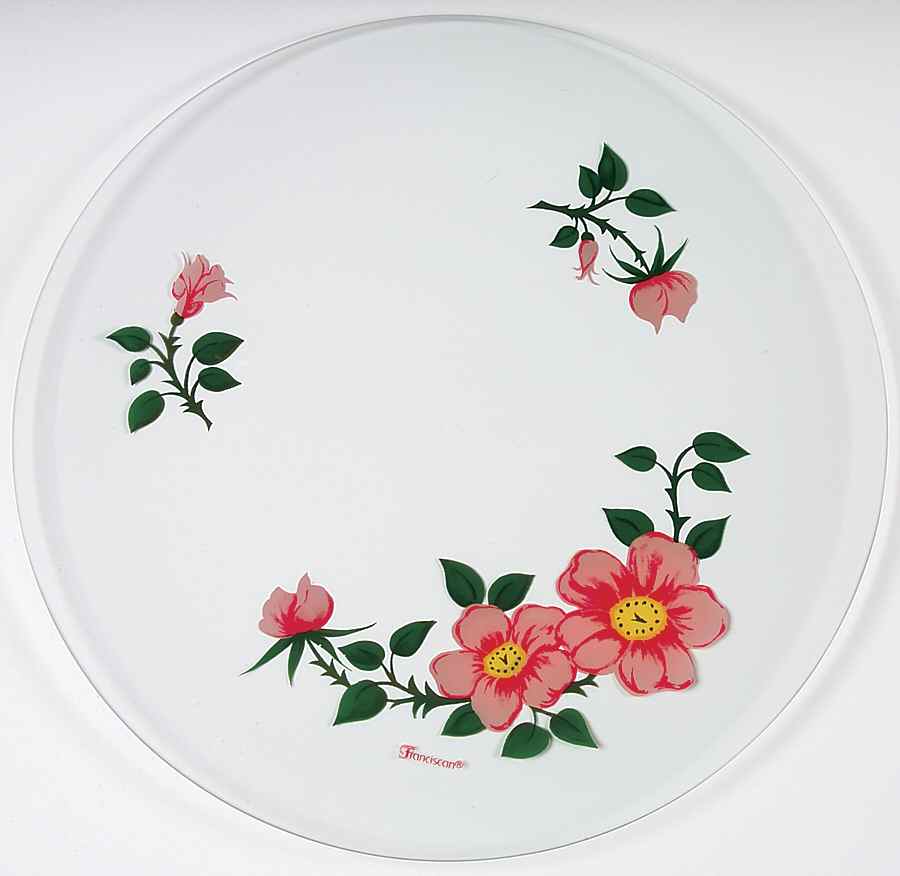 Desert Rose (England and Portugal Backstamp) Glassware Torte Plate by Franciscan-1