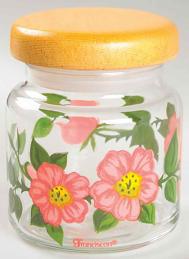 Desert Rose (England and Portugal Backstamp) Small Glassware Canister by Franciscan-1