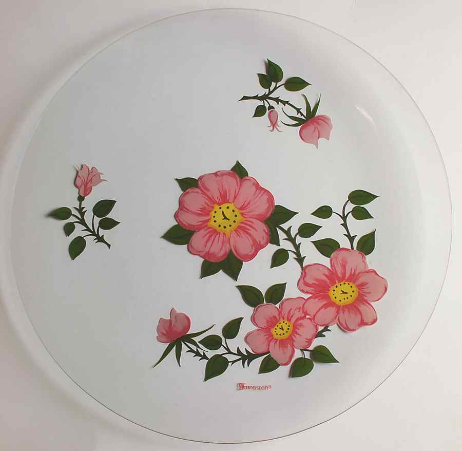 Desert Rose (England and Portugal Backstamp) Glassware Torte Plate by Franciscan-1