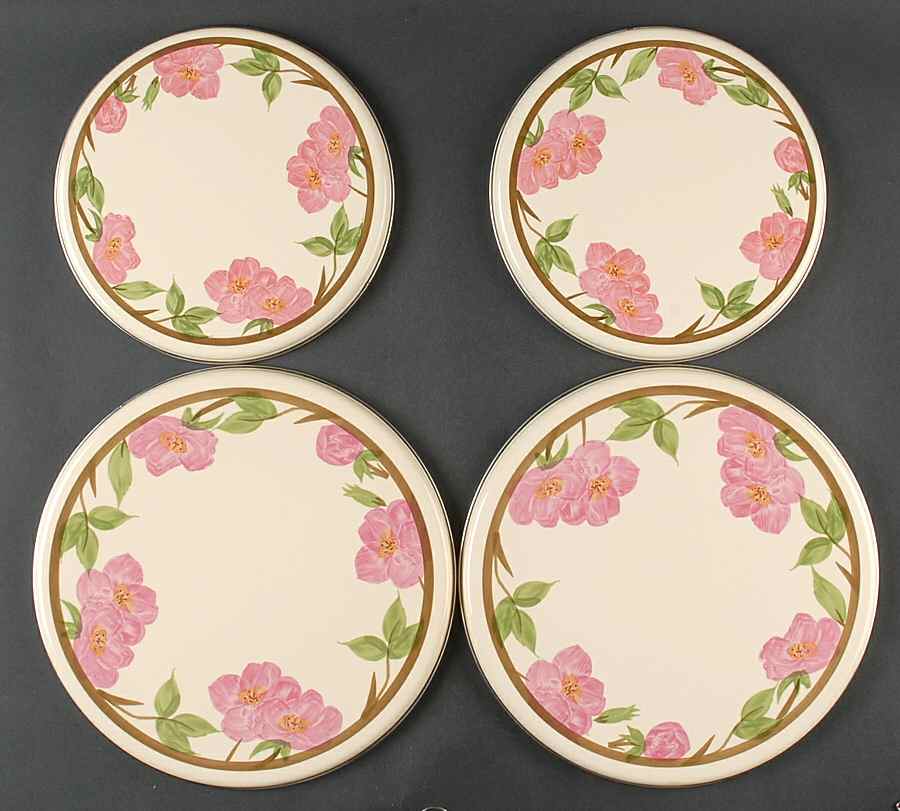 Desert Rose (England and Portugal Backstamp) Stove Cover Set-Steel 2 8" & 2 10" Round Covers by Franciscan-1