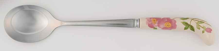 Desert Rose (England and Portugal Backstamp) Salad Serving Spoon with Stainless Bowl by Franciscan-1