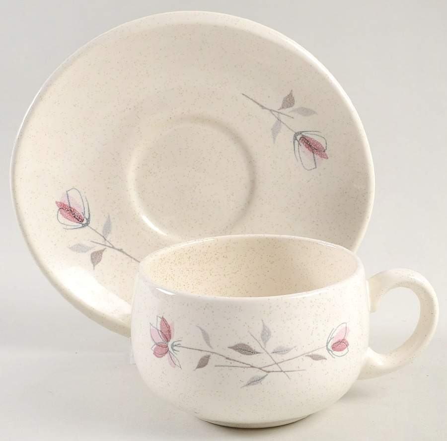 Duet Flat Cup & Saucer Set by Franciscan-1