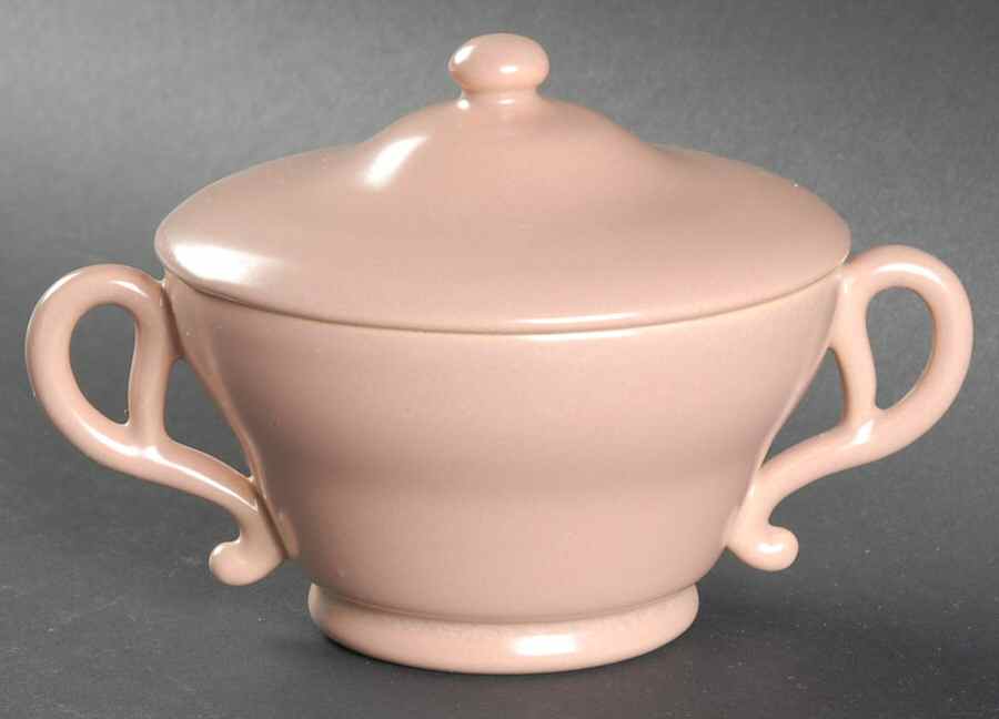 El Patio Coral (Matte) Sugar Bowl & Lid by Franciscan-1