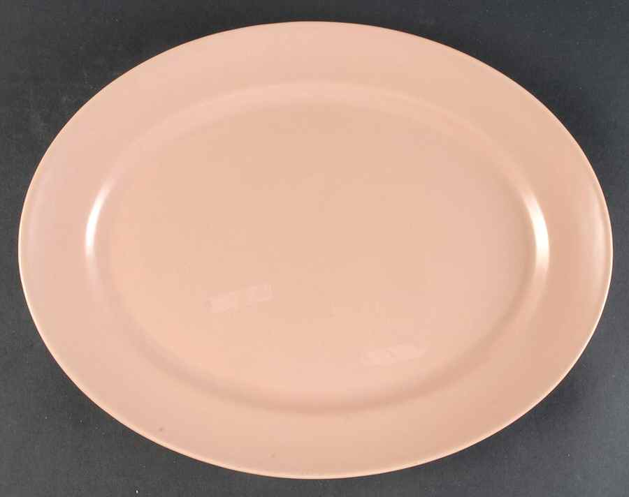 El Patio Coral (Matte) 13" Oval Serving Platter by Franciscan-1