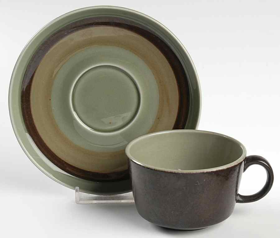 Emerald Isle Flat Cup & Saucer Set by Franciscan-1