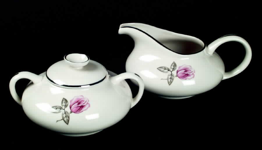 Encanto Rose Sugar Bowl & Lid by Franciscan-1