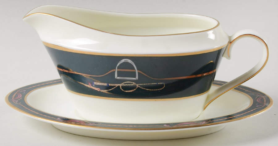 Equus Gravy Boat & Underplate by Franciscan-1