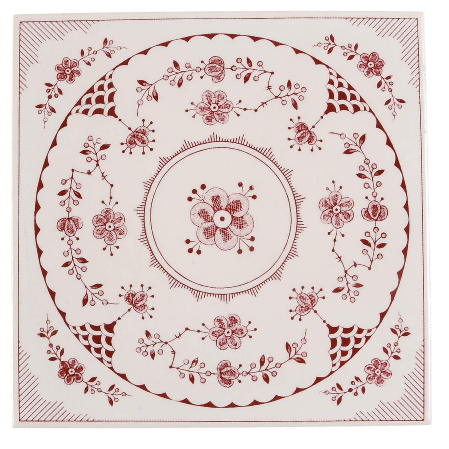 Erica Pink (White) Tea Tile by Franciscan-1