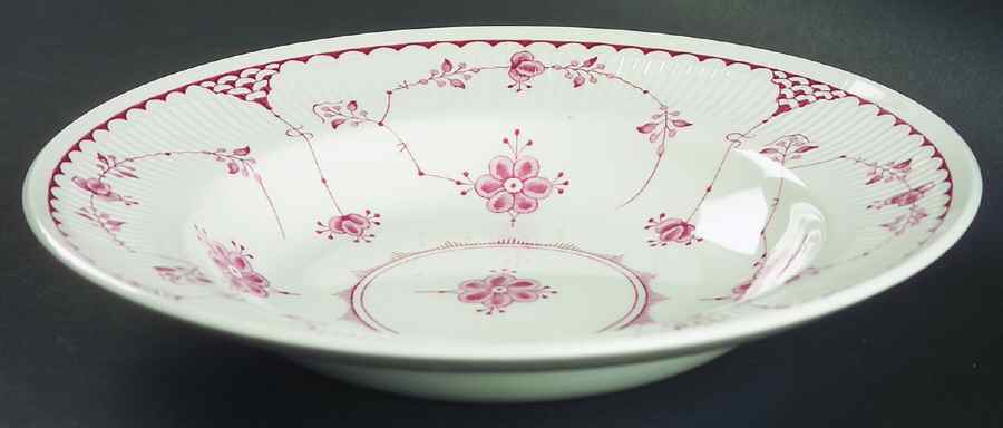 Erica Pink (White) Large Rim Soup Bowl by Franciscan-1