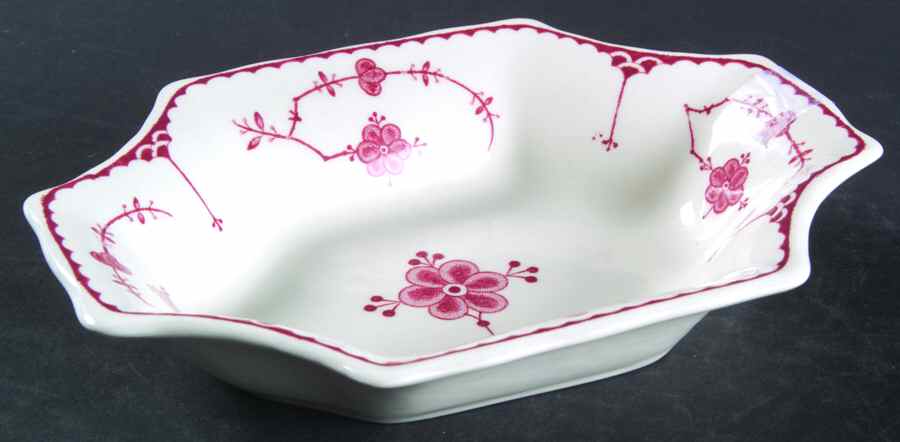 Erica Pink (White) 6" Rectangular Sweet Meat by Franciscan-1