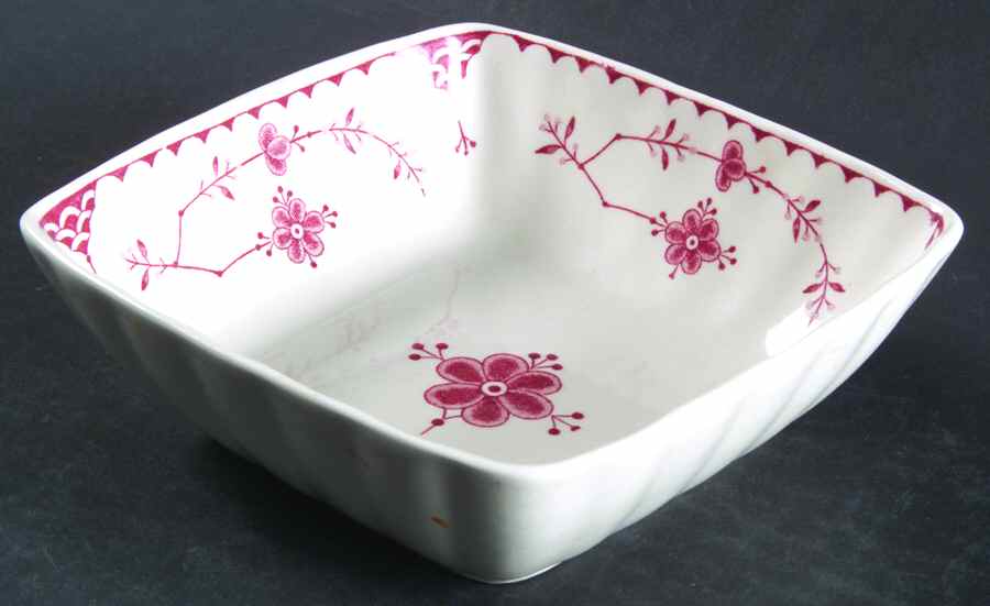 Erica Pink (White) 5" Square Sweet Meat by Franciscan-1